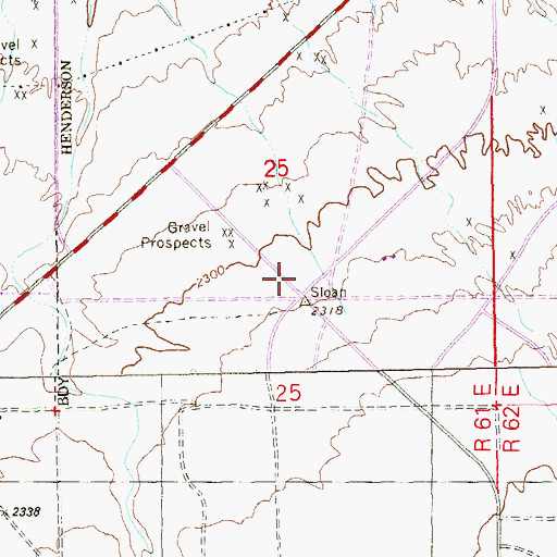 Topographic Map of Eastern Commons Shopping Center, NV