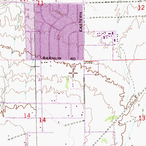 Topographic Map of Eastwind Center Shopping Center, NV
