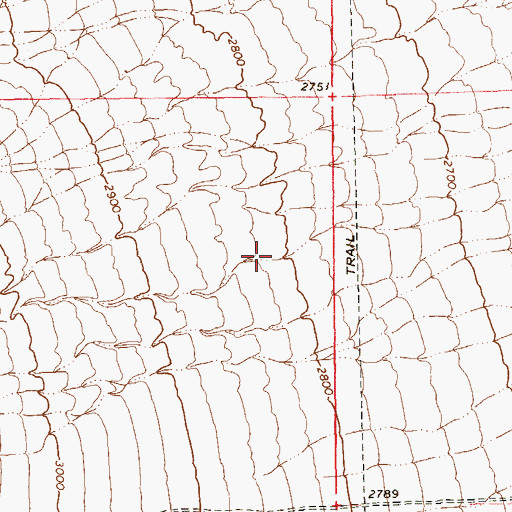 Topographic Map of Highland Falls Golf Course, NV