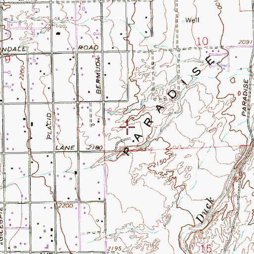 Topographic Map of Las Palmas Village Shopping Center, NV