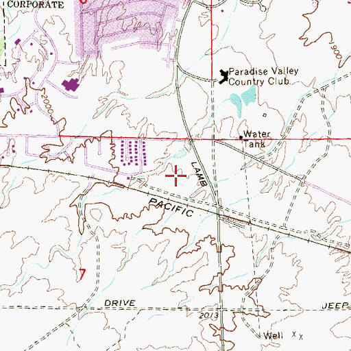 Topographic Map of Parkway Springs Plaza Shopping Center, NV
