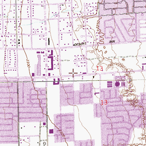 Topographic Map of Las Vegas Chinese Christian Church, NV