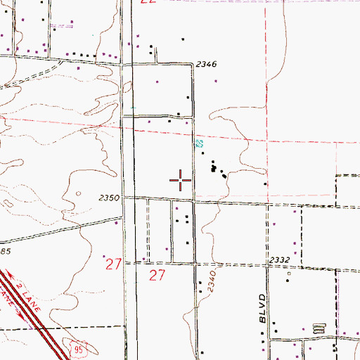 Topographic Map of Living Gospel Baptist Church, NV