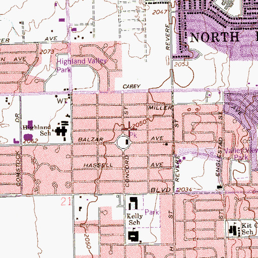 Topographic Map of Lord of Hosts Ministries Church of God in Christ, NV