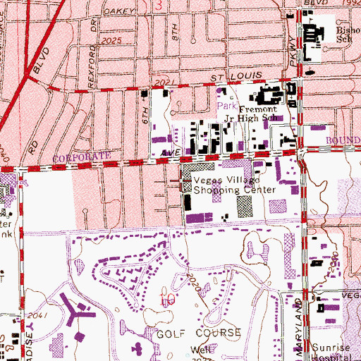 Topographic Map of Lord of the Nations Church, NV