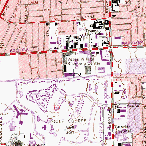 Topographic Map of Miracle Ministries International Church, NV