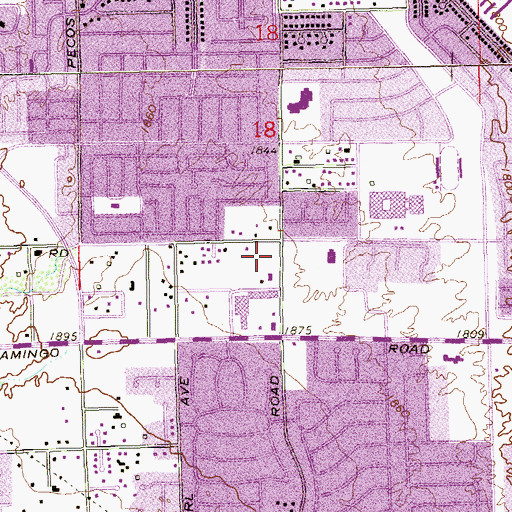 Topographic Map of Mount Olive Lutheran Church, NV