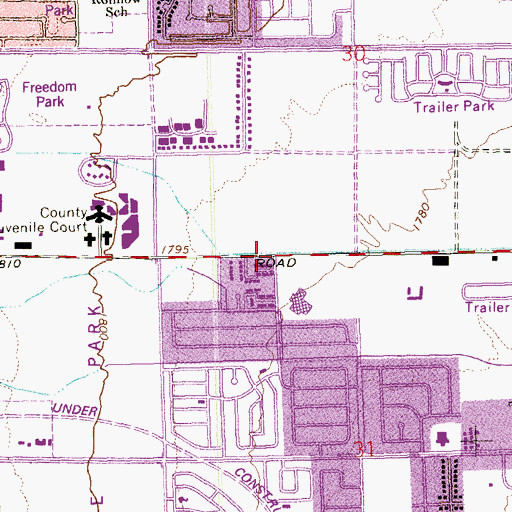 Topographic Map of Mountain View Assembly of God Church, NV