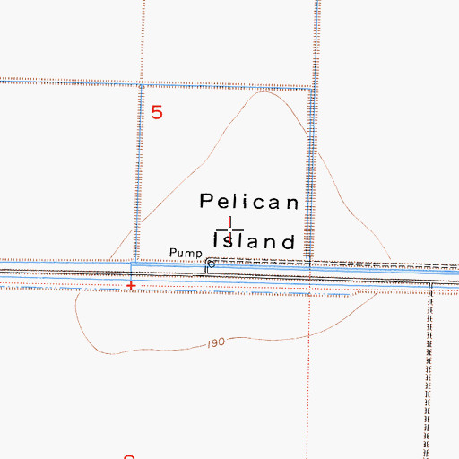 Topographic Map of Pelican Island, CA