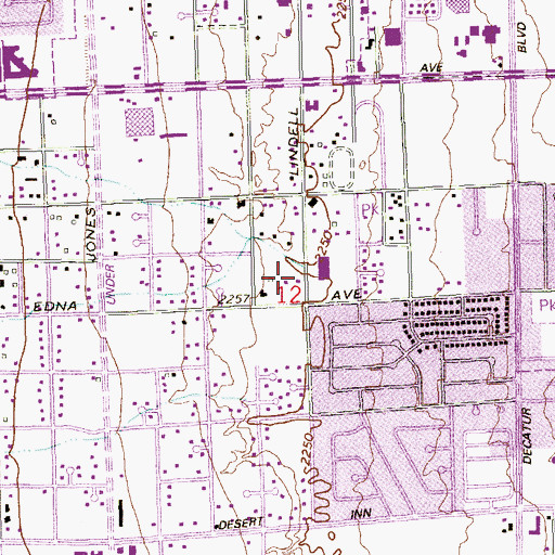 Topographic Map of Mountaintop Faith Ministries, NV