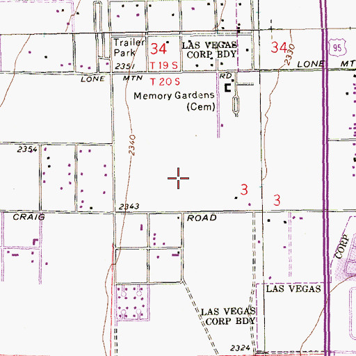 Topographic Map of New Day Christian Church, NV