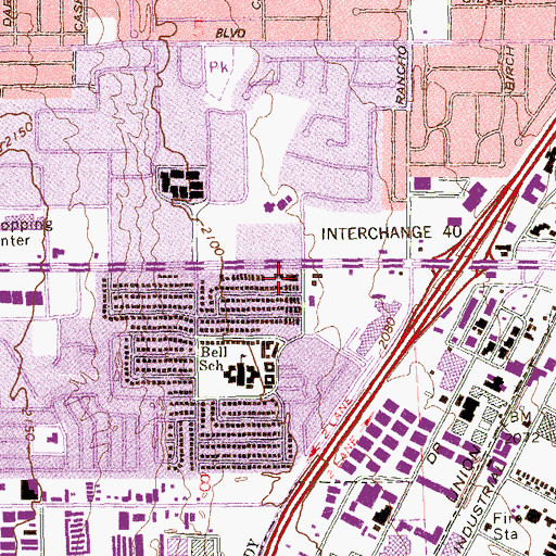Topographic Map of New Day Deliverance Church, NV