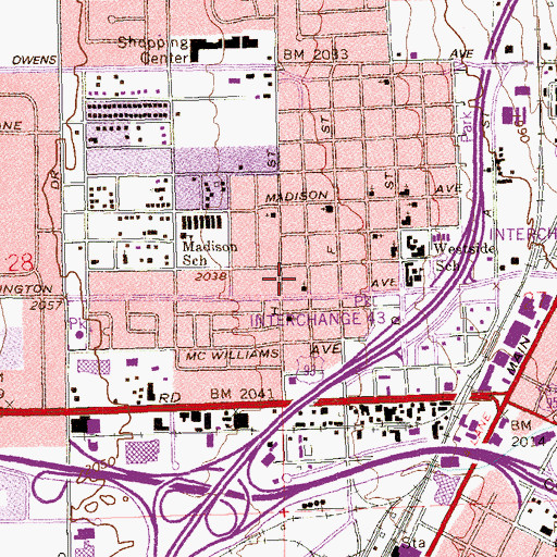Topographic Map of New Hope Christian Church, NV