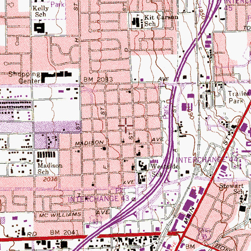Topographic Map of Neway Church of God in Christ, NV