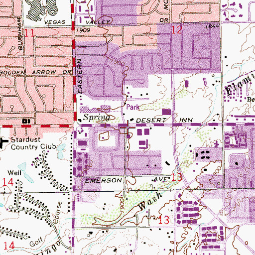 Topographic Map of Oasis Baptist Church, NV