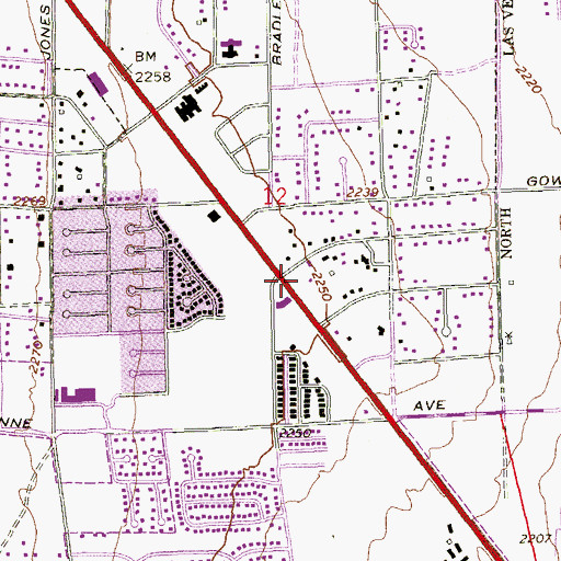 Topographic Map of One Body in Christ Christian Church, NV