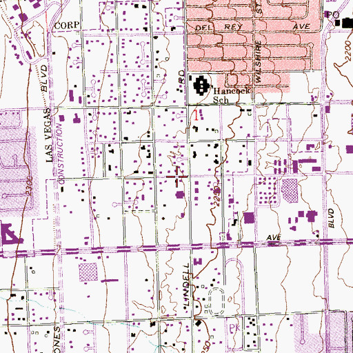 Topographic Map of Our Lady of Wisdom Church, NV