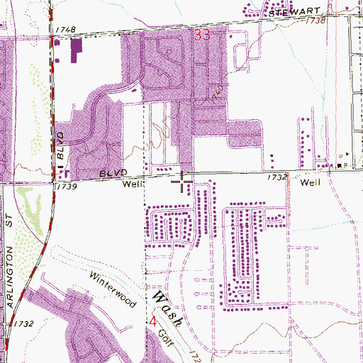 Topographic Map of Prince of Peace Catholic Church, NV