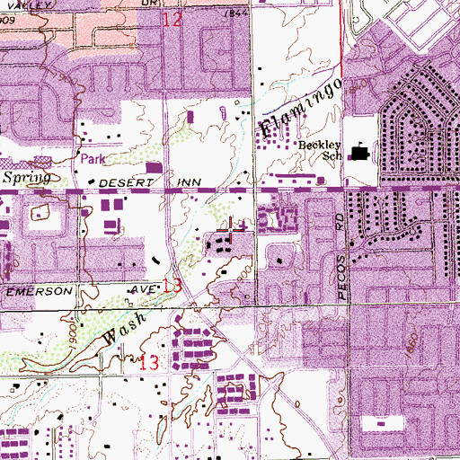 Topographic Map of Progressive Pilgrim Fellowship Church, NV