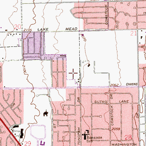 Topographic Map of Revival Temple Church of God in Christ, NV