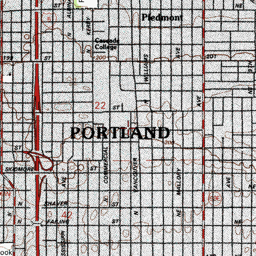 Topographic Map of Berean Baptist Church, OR