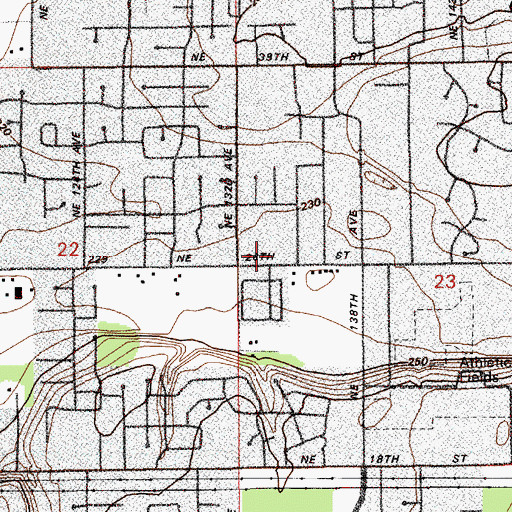 Topographic Map of Bethel Church of the Assemblies of God, WA
