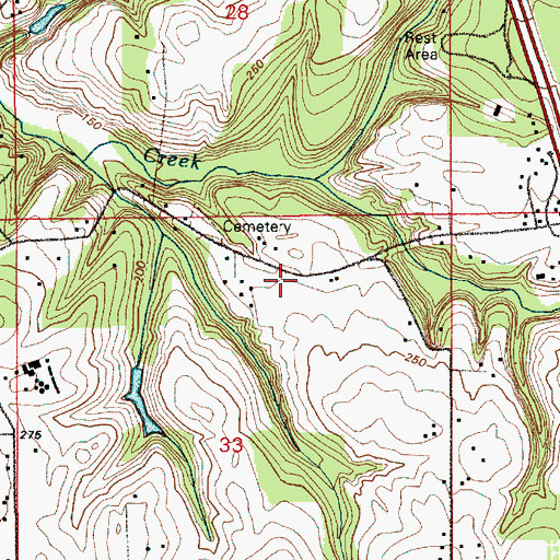 Topographic Map of Bethel Evangelical Methodist Church, WA