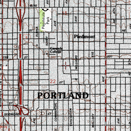 Topographic Map of Bethesda Christian Church, OR