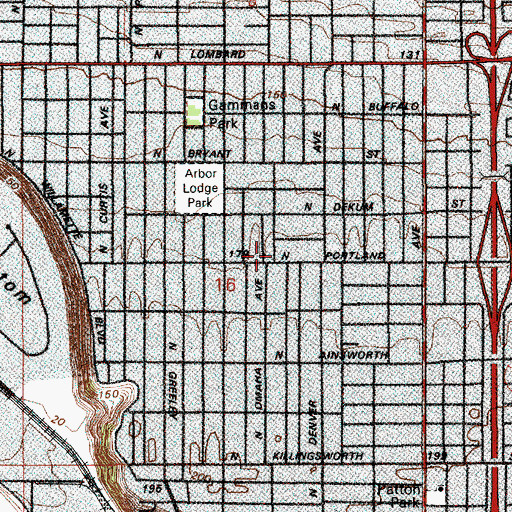 Topographic Map of Blessed Temple Community Church of God in Christ, OR