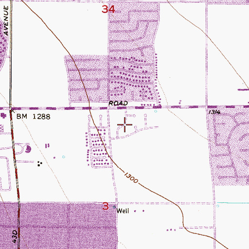 Topographic Map of Brandywine, AZ