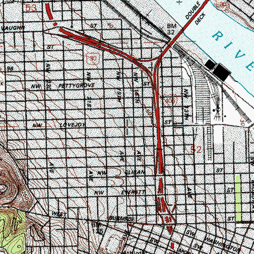 Topographic Map of Cantores in Ecclesia, OR