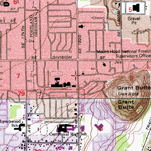Topographic Map of Cascade Community Church, OR