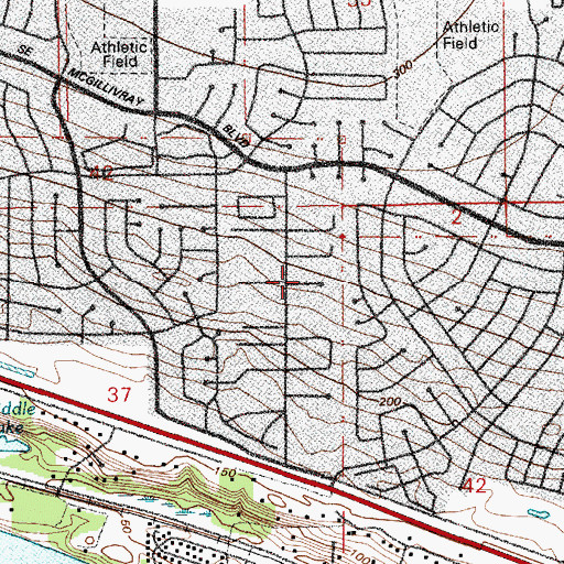 Topographic Map of Cascade Park Church of the Nazarene, WA