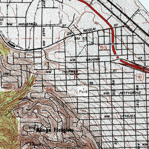 Topographic Map of Celebration Christian Church, OR