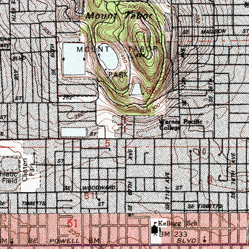 Topographic Map of Champions Church, OR