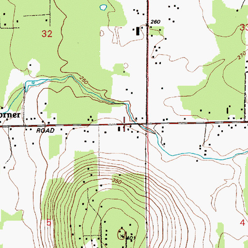 Topographic Map of Cherry Grove Friends Church, WA