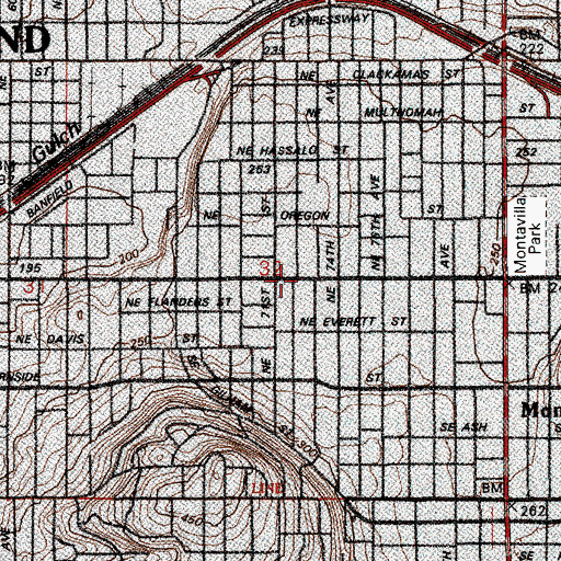 Topographic Map of Child Evangelism Fellowship of Greater Portland, OR