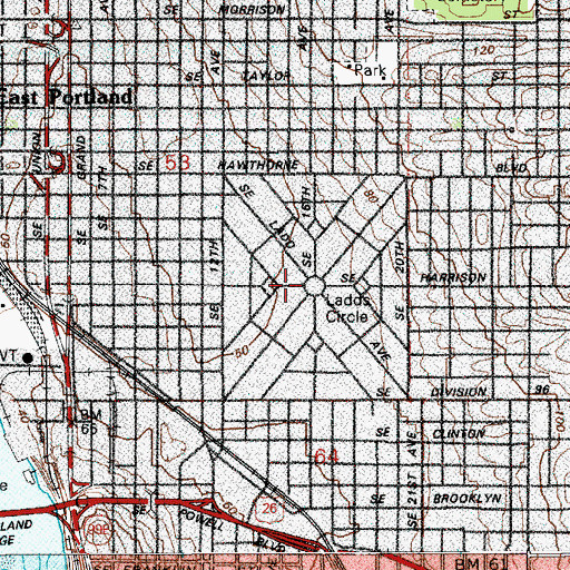 Topographic Map of Chinese Baptist Church, OR