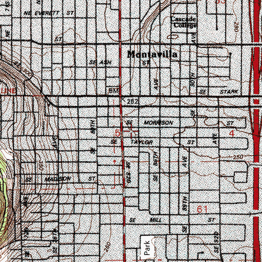 Topographic Map of Chinese Free Methodist Church of Portland, OR