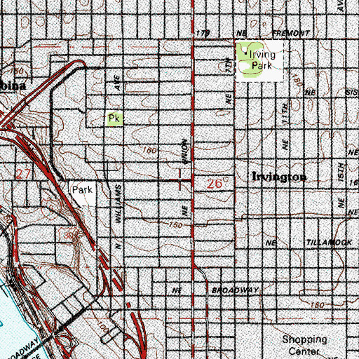 Topographic Map of Christ Community Church, OR