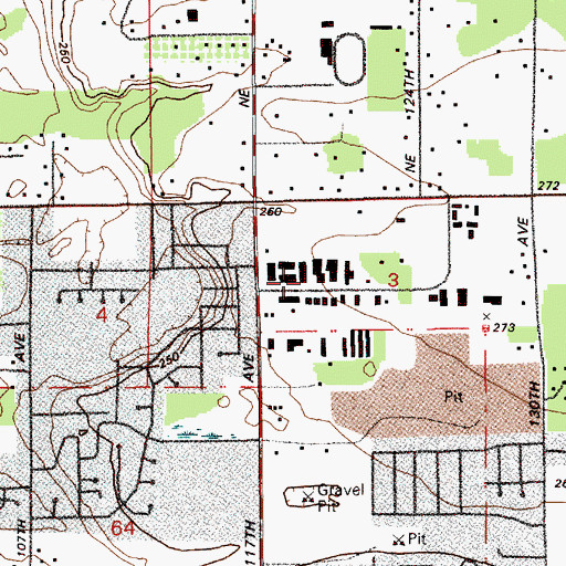 Topographic Map of Christ Community Church, WA