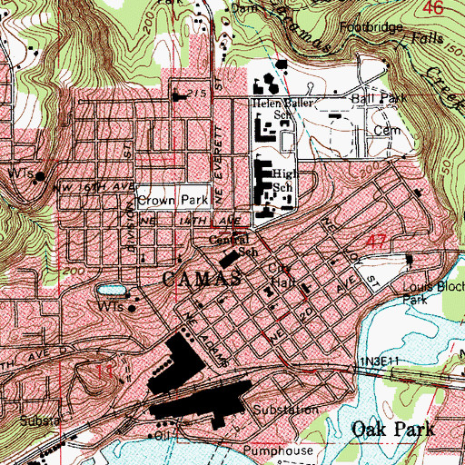Topographic Map of Christian Life Church, WA