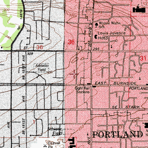 Topographic Map of Church of Christ, OR