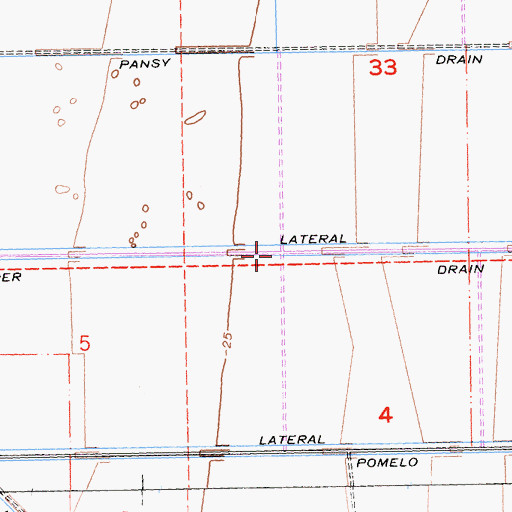 Topographic Map of Pepper Drain, CA