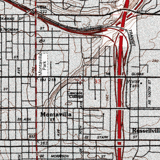 Topographic Map of Church of Christ of Eastside, OR