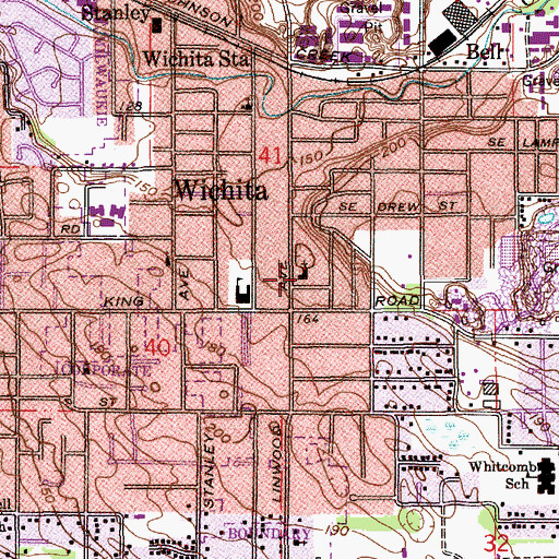 Topographic Map of Church of Christ of Linwood Avenue, OR