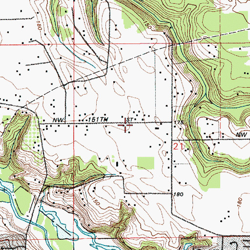 Topographic Map of Church of Christ Restored, WA