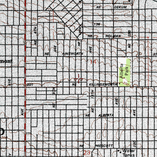 Topographic Map of Church of the Living God, OR
