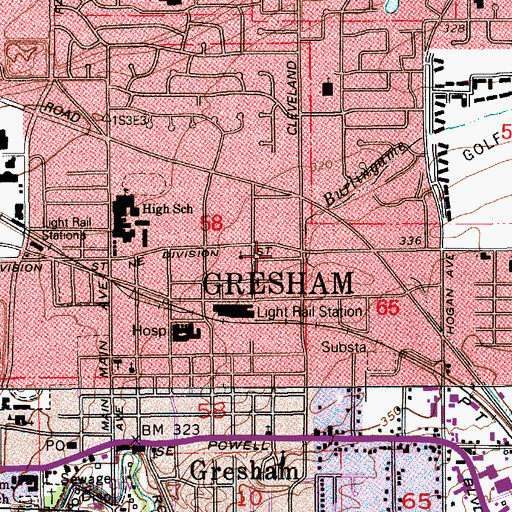 Topographic Map of Clear Creek Community Church, OR