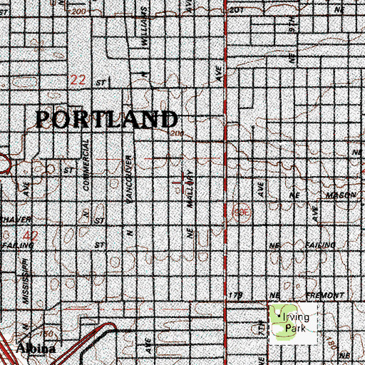 Topographic Map of Community Church of God, OR